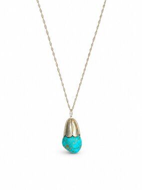 Handmade Howlite Pendant Necklace Sterling Silver Healing Crystal